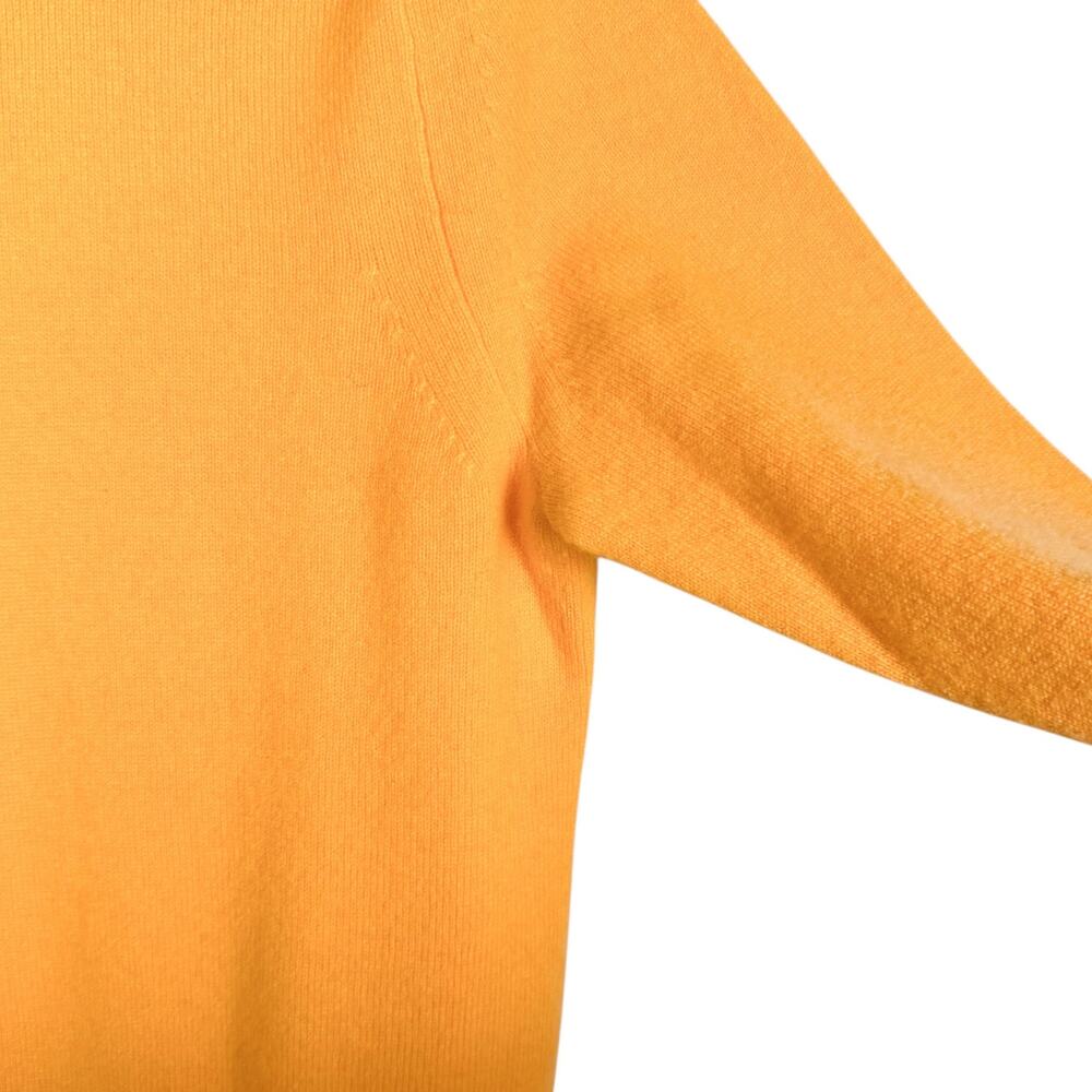Pure Collection Orange Basic Preppy Crew Neck 100… - image 7
